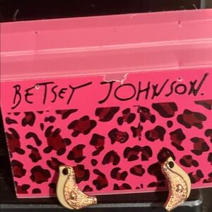 Betsey Johnson Gold-Tone Crescent Earrings